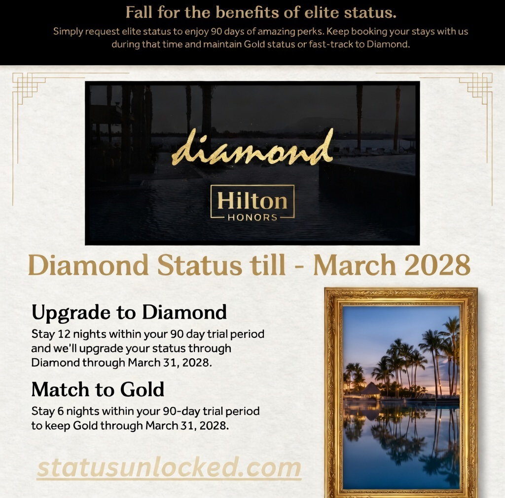 Hilton Honors Gold → Diamond